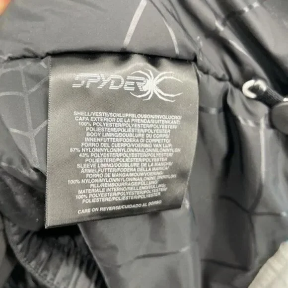 Spyder Womans sky hooded jacket kids boys girls size 20 white and blue - Picture 13 of 16